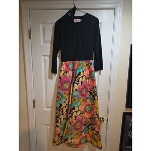 Vintage MCM 60's Rhapsody By Glazier Floral Dress